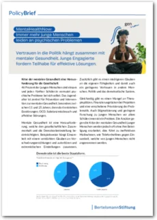 Vorschau des Policy Briefs 'MentalHealthNow: Immer mehr junge Menschen leiden an psychischen Problemen'